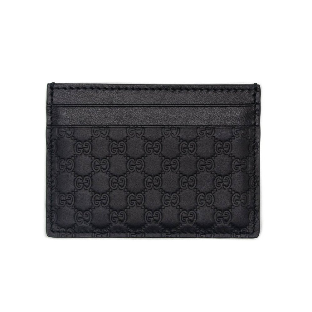 13050 - Gucci Microguccissima Black Leather Card Case Wallet 262837